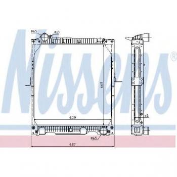 Radiador de refrigeración del motor NISSENS 62523A