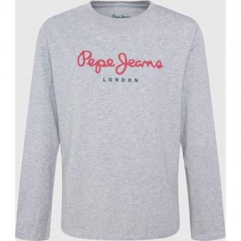 Pepe Jeans Kids Long Sleeve T-Shirt with Printed Logo, Organic Cotton, Sustainable Fashion