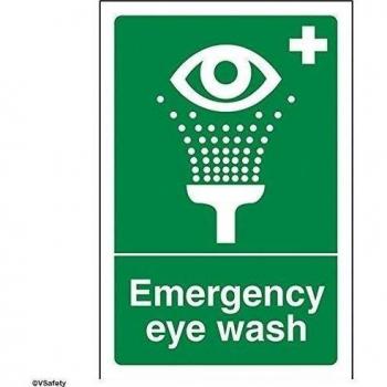 vsafety 23004 ag-sde emergencia Eye lavar condiciones de seguridad general señal, autoadhesivos, vertical, 100 mm x 150 mm), color verde