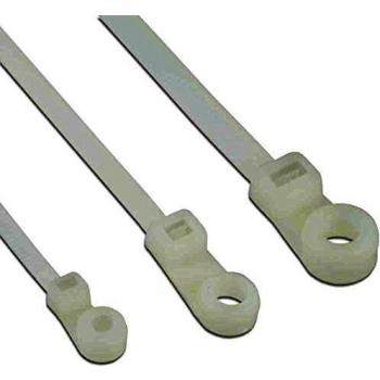 Bridas de plástico InLine® con agujero de montaje, longitud 200mm, ancho 4.8mm, paquete de 100 unidades