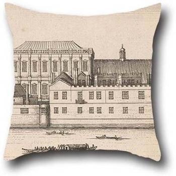 Manta fundas de cojín de pintura al óleo Wenceslaus Hollar - palatium Regis Prope Londinum, Vulgo Whitehall, para suelo, Play habitación, San Valentín, Club, asiento de coche, Padre 20 x 20 pulgadas/50 por 50 cm