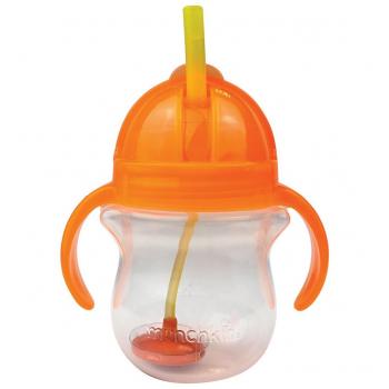 Munchkin Tip & Sip Clicl Lock - Taza de entrenamiento, color naranja