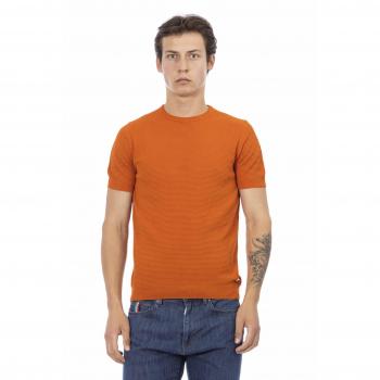 Baldinini Trend Orange Cotton Sweater - L