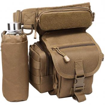 Eshow Bolso de Cintura, Bolso de Pierna de Tela de Lona para Hombre, Bolso de Ocio o para el Deporte al Aire Libre