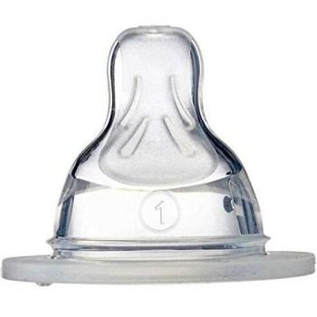 MAM Anatomic Dummy 1 Slow Flow – Silicone – Pack of 2 – Transparent