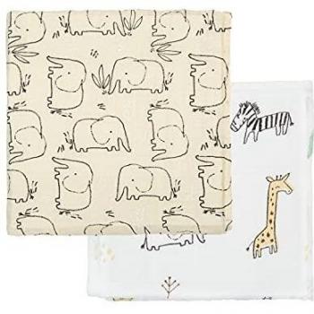 Paños de muselina marca Bimbi Dreams. Modelo PACK 2 MUSELINAS BAMBU 120X120 561 GIRAFFE 510 01