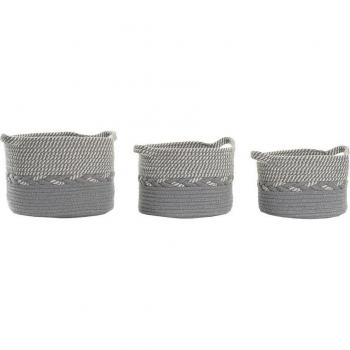 Juego de Cestas DKD Home Decor 28 x 28 x 21 cm