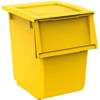 Contenedor Ecobin 25 L Basura Rizado Terry Ecoline con Asas y Color Amarillo