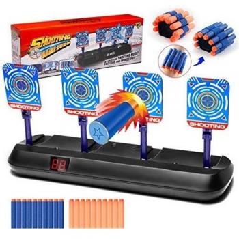 Masstimo Objetivo Digital Electrónico para Pistolas Nerf con Restablecimiento Automático, Efectos Inteligentes de Sonido y Luz para Nerf N-Strike Elite/Mega/Rival Series