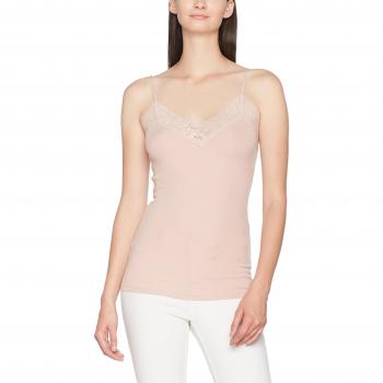 SELECTED FEMME Sfmio Rib Lace Singlet-Color, Camiseta sin Mangas para Mujer, Rosa