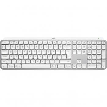 Teclado Logitech MX Keys S Inalámbrico y Bluetooth QWERTY Retroiluminado Color Gris Pálido