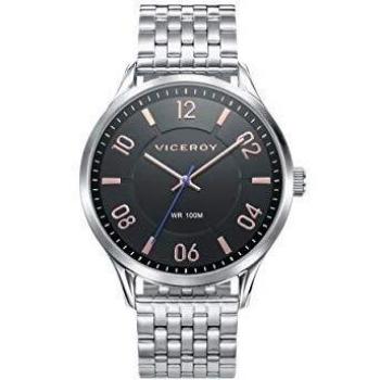Viceroy Reloj Analogico para Hombre de Cuarzo con Correa en Acero Inoxidable 401087-55