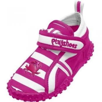 Playshoes Aqua-Schuh Krebs mit höchstem UV Schutz nach Standard 801 174782 - Sandalias de tela para niña, color rosa, talla 22/23