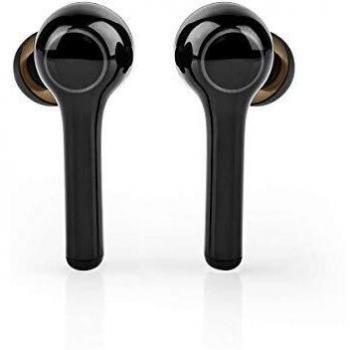 NEDIS En la Oreja los Auriculares TWS En la Oreja los Auriculares TWS | Bluetooth® | Control tactil | Estuche de Carga | microfono Incorporado | Soporte de Control de Voz | Negro Negro 0.22 m