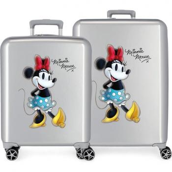 Disney Minnie Juego De Maletas ABS Rígida Joyful Gris