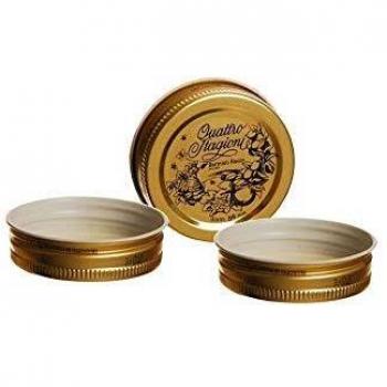 Bormioli Rocco, Quattro Stagioni Juego de 3 tapas de metal de repuesto para envase de cristal/ tarros, resellables, Ø 56 mm