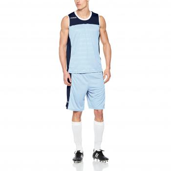 Joma Space II Set de Baloncesto, Hombre, Celeste/Marino, 2XS