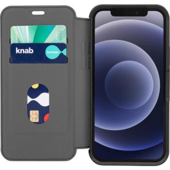 Funda Otterbox Strada para iPhone 12 / 12 Pro, Piel Auténtica, Resistente a Golpes, con Tarjetero y Diseño Elegante - Negro