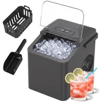 Máquina de Hacer Hielo Taurus MG 12 VER III | 12kg/24h | Hielos en 6 Minutos | 2 Tamaños: Grandes/Pequeños | Supersilenciosa | Función Aut