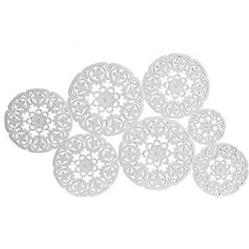 Decoración de Pared DKD Home Decor Blanco Madera MDF (120 x 1,5 x 70 cm)