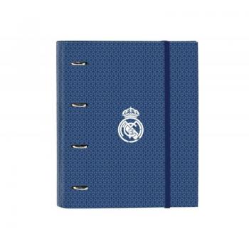 Carpeta Safta Real Madrid 'Leyenda' con 4 anillas de 30mm y recambio de 100 hojas A4