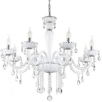 Lámpara Colgante Eglo Carpento 70cm 8 Bombillas E14 Gris/Cromo