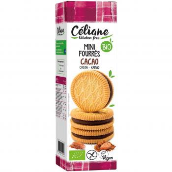 Mini Galletas Rellenas de Cacao 125 g (Cacao) | Céliane Gluten Free