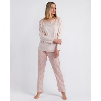 Pijama Manga Larga Soft Coral Style naranja