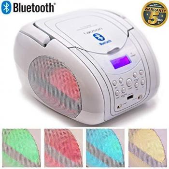 Lauson Lector CD / MP3 | Radio FM/PLL Estéreo Portátil con Bluetooth| Lector USB | Pantalla LCD | Radio CD-Player