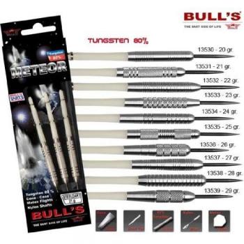 Bull 's Meteor MT10 Steel Dart, Plata/Blanco & szlig; 26G