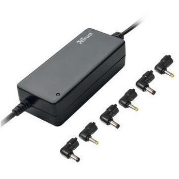 Adaptador de Corriente Universal Trust 65W para Netbook con 4 Conectores y 7 Posiciones, Color Negro