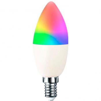 Bombilla LED Vela Smart WiFi E14 5W Equi.35W 450lm RGBWW Regulable vía Smartphone/APP 25000H 7hSevenOn Premium