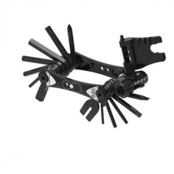 Lezyne Rap II 19 CO2 Multi Tool Black - Type: Multi Tool, Characteristics: 19 functions, includes CO2 inflator, compact design, made of durable materials, size: one size, suitable for male users