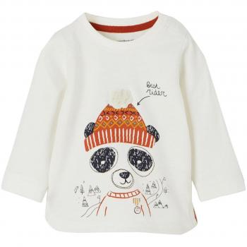 VERTBAUDET Camiseta Estampada Asia para bebé niño Marfil 6M