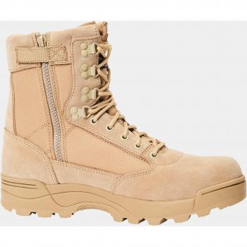 Brandit Tactical Zipper Boots - Beige/Camel, Men's Size 39
