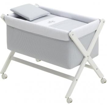 Minicuna Tijera de Madera Cambrass Mini Windsord Gris/blanco 55x87x74 cm - Compacta