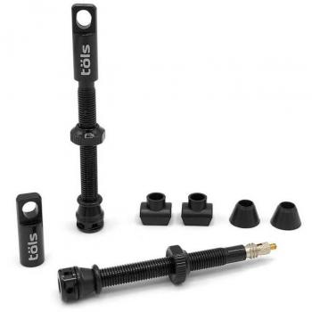 Válvula Tubeless de Aluminio Presta 60 mm Negra TÖLS