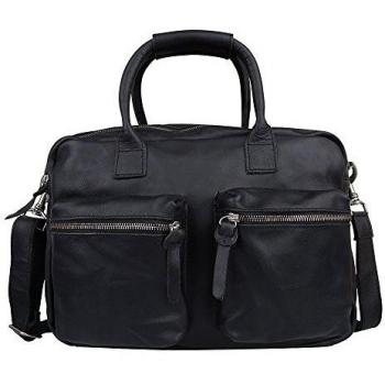 Bolso de cuero negro Cowboysbag The Little Bag para mujer, 31 cm