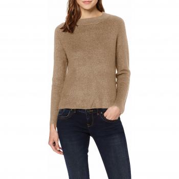Pieces NOS Pcellen LS O-Neck Knit Noos suéter, Marrón Tannin, Large para Mujer