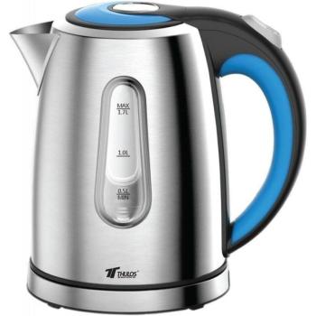Hervidor de Agua Eléctrico Inoxidable 1.7 Litros 2200W con Base Giratoria para Infusiones y Té