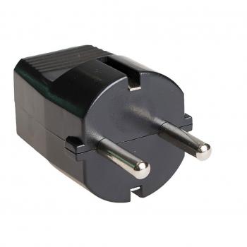 Clavija Schuko 16A 250V T/TL 4,8mm Negra - Solera 6428N