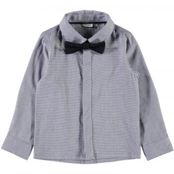 NAME IT - Camisa - Cuadros - Manga Larga - para niño Azul Oscuro