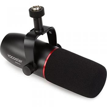 Focusrite DM14v Broadcast Quality Dynamic Microphone with Windshield, Shock Mount, and XLR Cable for Podcasters