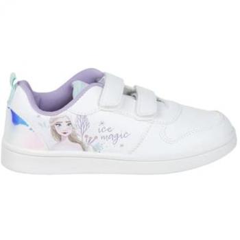Zapatillas Deportivas Infantiles Frozen Blanco con suela de PVC, diseño temático de Frozen, color blanco, talla 31 EU