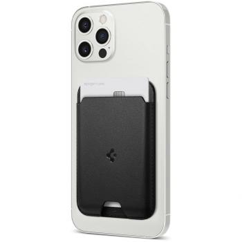 Tarjetero Magnético Spigen Valentinus Series - Cartera magnética con Magsafe, color negro