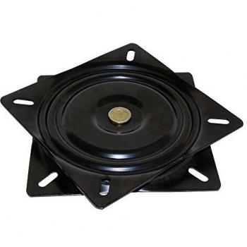 Emuca -Base giratoria/plataforma rotatoria de 360° para mueble/pantalla TV/monitor de acero color negro