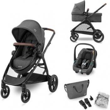 Maxicosi Zelia S Trio Dark Grey - Carrito de bebé con sistema de viaje completo