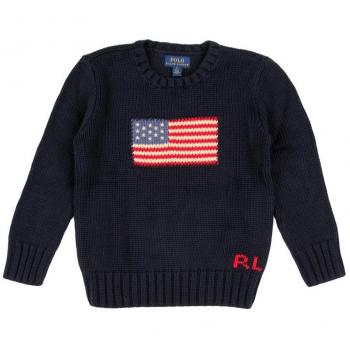 Ralph Lauren Childrenswear Maglia in Cotone con Bandiera Bambino Kids Boy Mod. 322668285 05