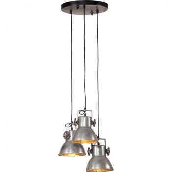 Lámpara colgante vintage 25 W plata E27 30x30x100 cm