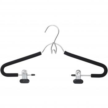 Metaltex Percha CROMADA RECUBIERTA GOMAESPUMA C/Pinzas, único, Estándar